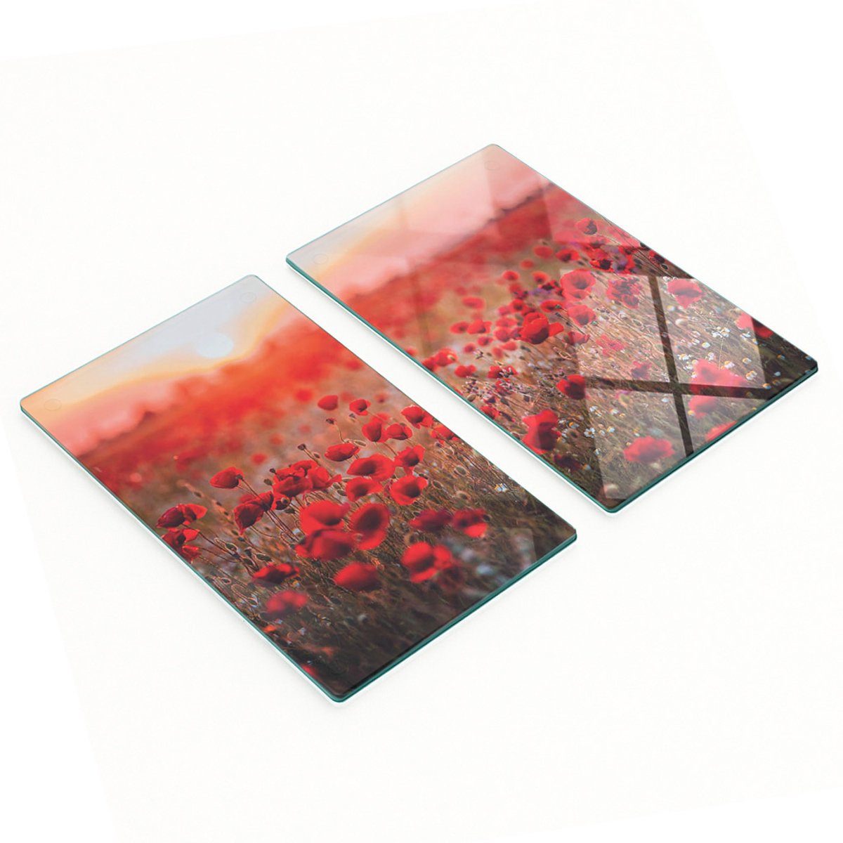 Multifunctionele decoratieve keukenplanken van gehard papaverveld 2x30x52 cm