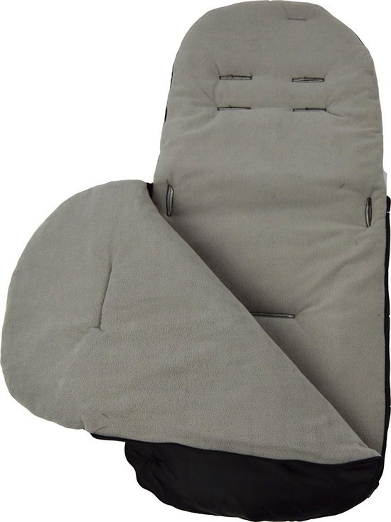 Voetenzak voor Babybuggy en Kinderwagen - Warm en Comfortabel - Universele Pasvorm - Grijs — afbeelding 4