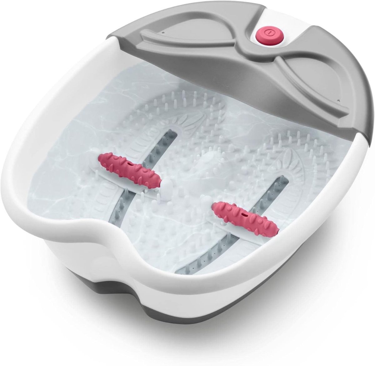 Core® Voetenbad met Massage - Voetenbad - Voetmassagebad - 16 Acupressuurrollen - Wit- 34cm x 42cm x 16cm