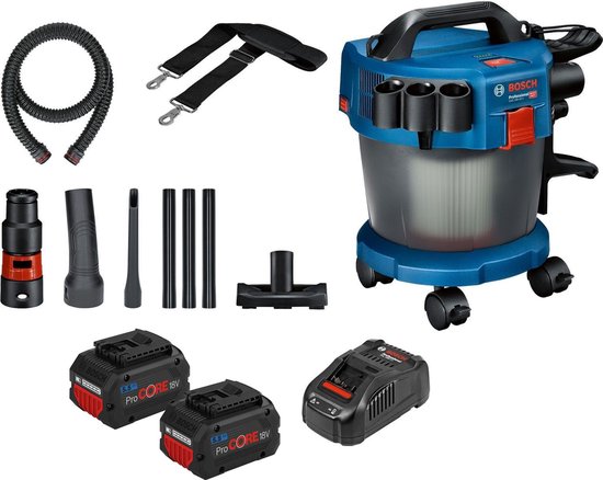 Bosch snoerloze stofzuiger GAS 18V-10 L / 2x 5,5 Ah ProCORE18V ac...