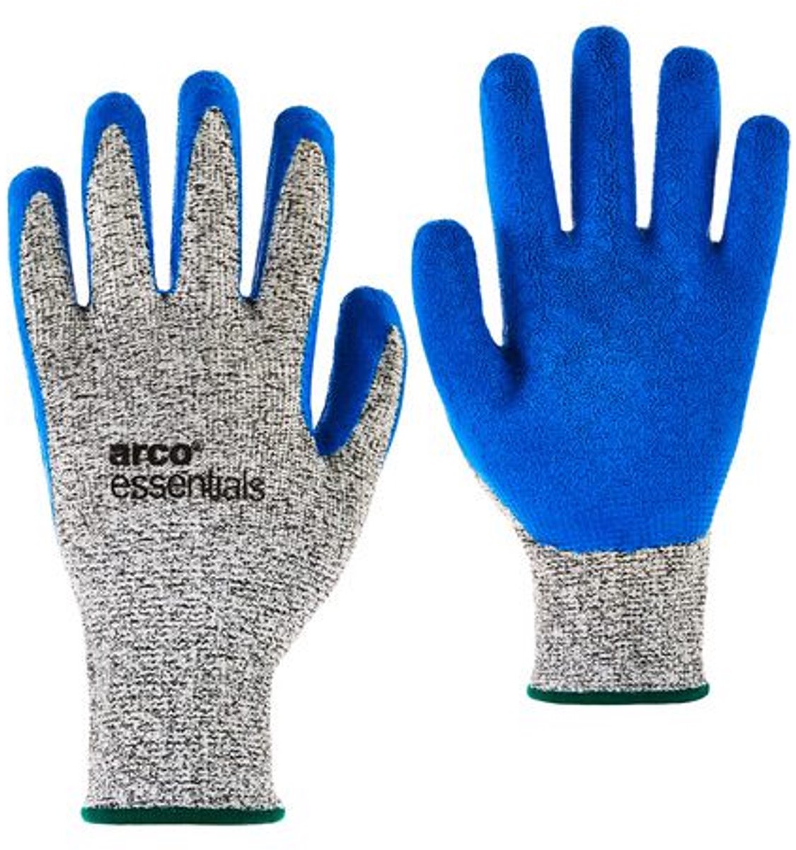 Arco Essentials Latex Gecoate Snijbestendige Werkhandschoenen Grijs/Blauw – Maat 8