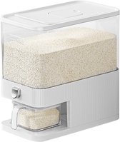 Grain Dispenser Opslag- Droge Voedsel Organizer- Vochtbestendige Bak-Keuken Pantry Box-Ideaal voor nette en efficiënte voorraadkast Organisatie-Rijstgranen Dispenser -5KG Graancontainer - Voedsel Opbergdoos Maatbeker