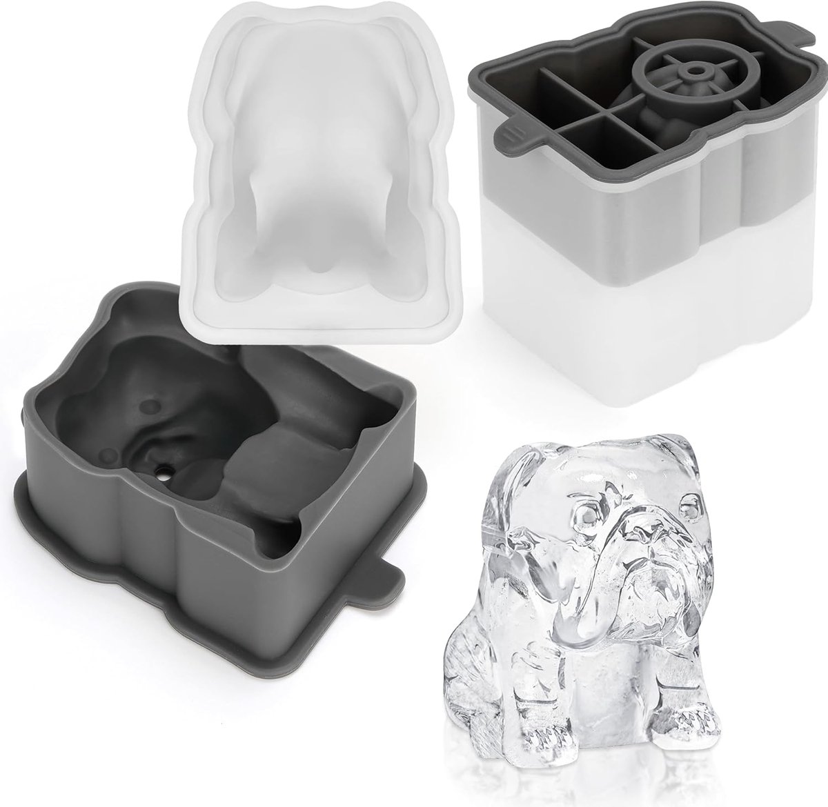 Hondenvorm Ijsmallen - Leuke IJsvormen - Drankjes Koelen - BPA-vrij Siliconen - 7x6x63 cm
