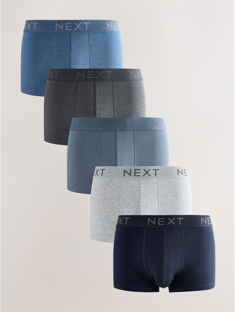 Next - Heren - Set van 5 heupslips - Blauw
