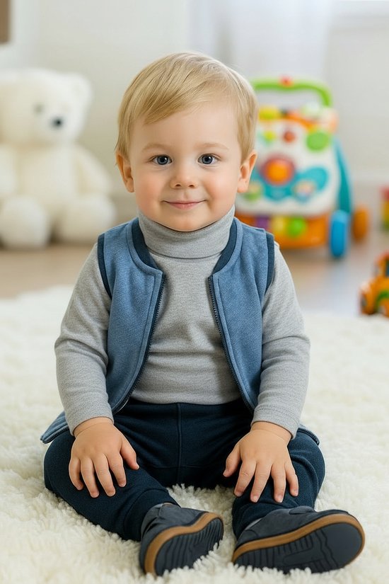 Dartomik - Kinderkleding Golf - Maat 98 - Grijze Melange - Oeko-Tex Certificering van Merkloos — afbeelding 3