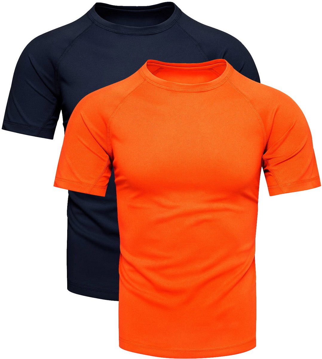 Recea - Sportshirt - Granat en Oranje - Lichtgewicht - Sneldrogend