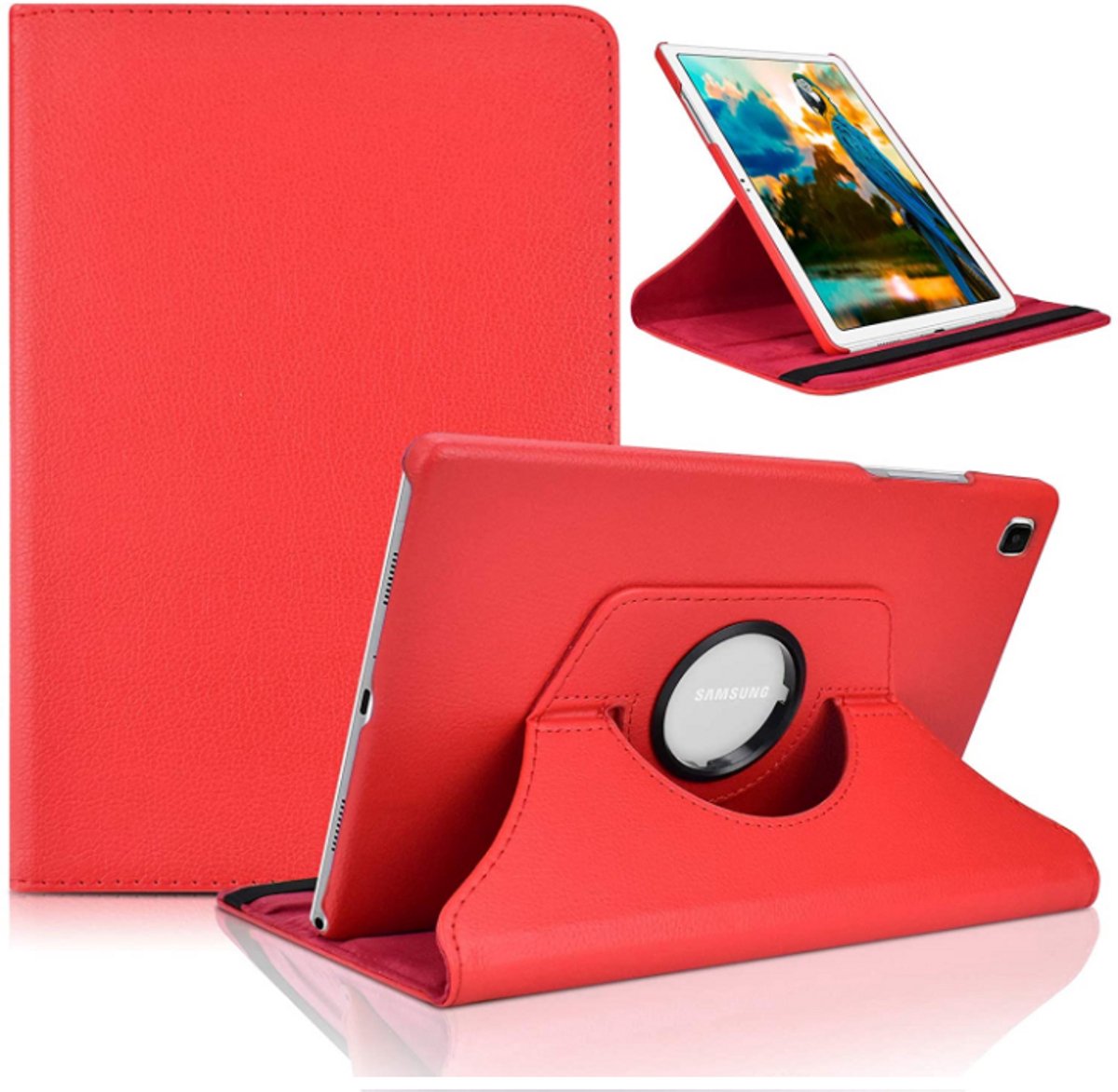 EtuiTab - 360 Hoes - Samsung Galaxy Tab A7 10.4 2020 - Rode Kleur - Standfunctie