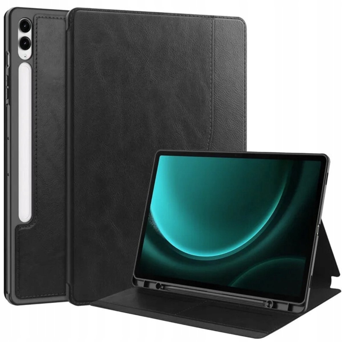 EtuiTab Card Pencil Serie - Tablethoes - Samsung Galaxy Tab S10 Plus 12.4 X820 - Zwart - Riem voor Rysik