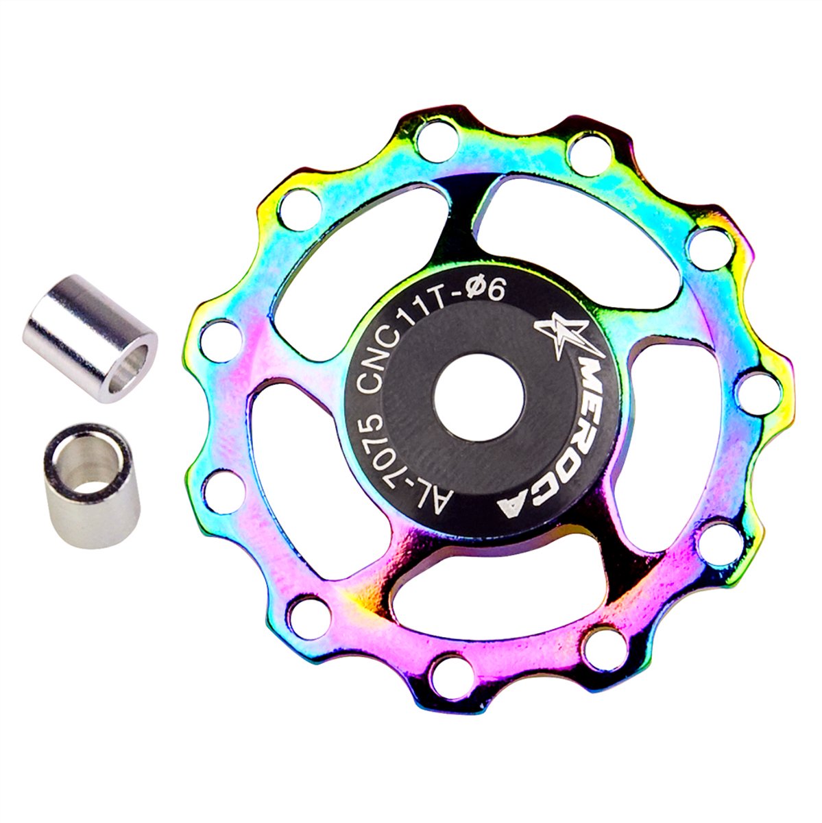 Meroca - Derailleurwieltje - Aluminium 11T - Petrol - Geschikt voor Shimano/Sram/Campagnolo