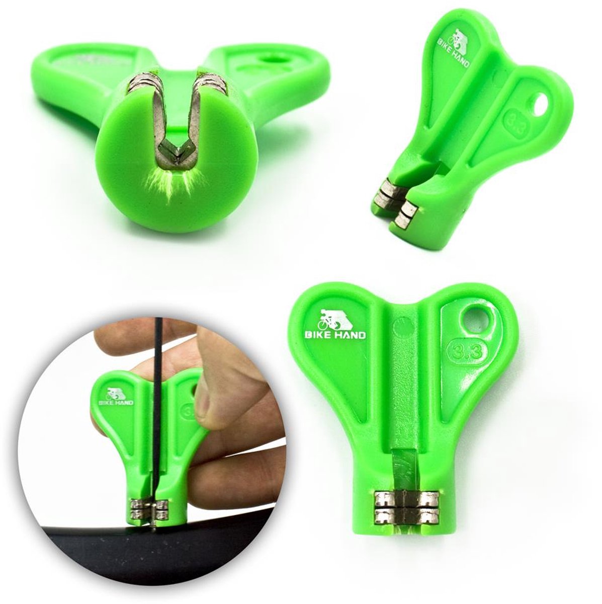 Fietshandspaaknippelsleutel 3,3 mm groen