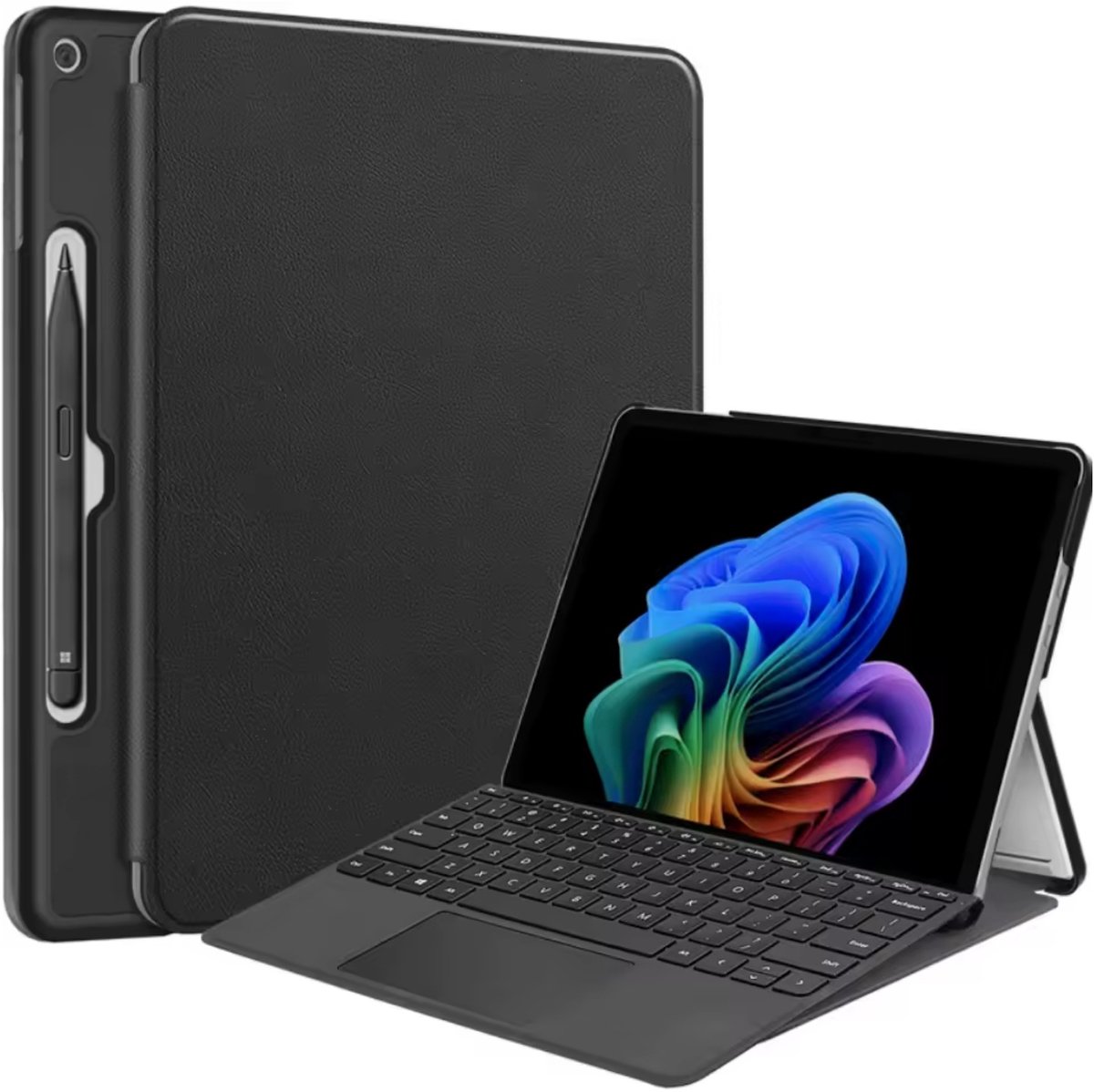 EtuiTab - Microsoft Surface Pro 12 2025 Hoes - Zwart - Magnetische Sluiting - Standfunctie