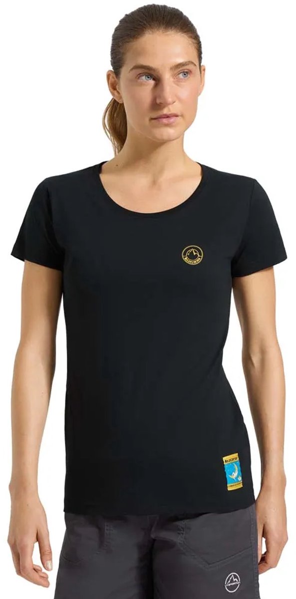 La Sportiva Climbing On The Moon T-shirt Met Korte Mouwen Vrouw Zwart