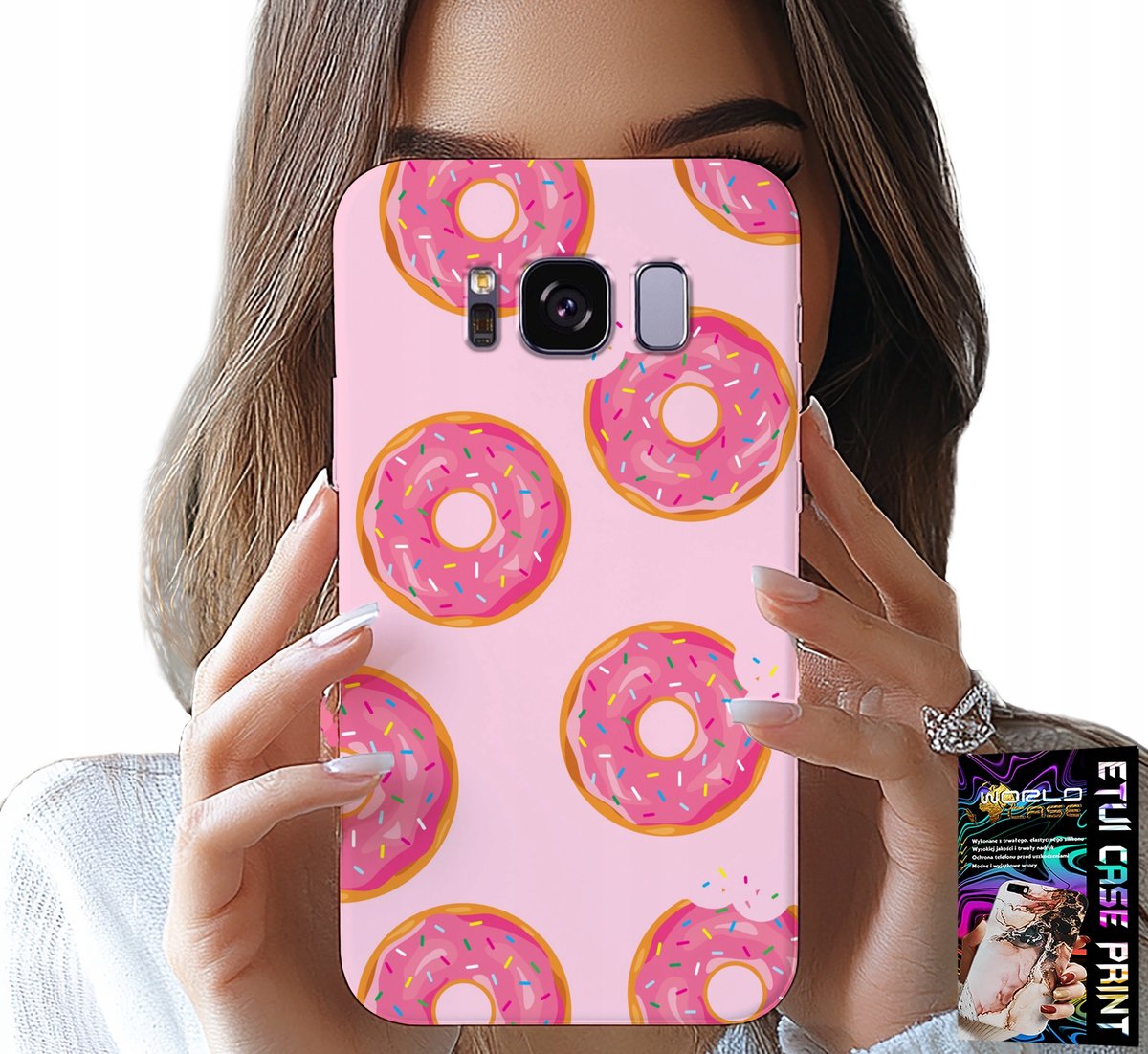 HOESJE VOOR SAMSUNG GALAXY S8 - PATROON MET DONUTS EN SUIKERCOATING