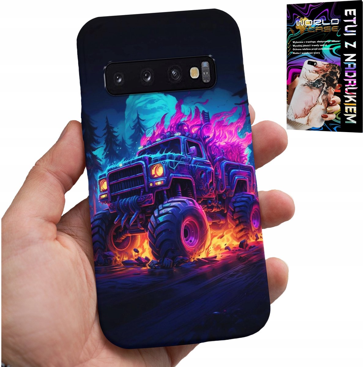 HOESJE VOOR SAMSUNG GALAXY S10 PLUS - MONSTERTRUCK MEGA TRUCK PATRONEN
