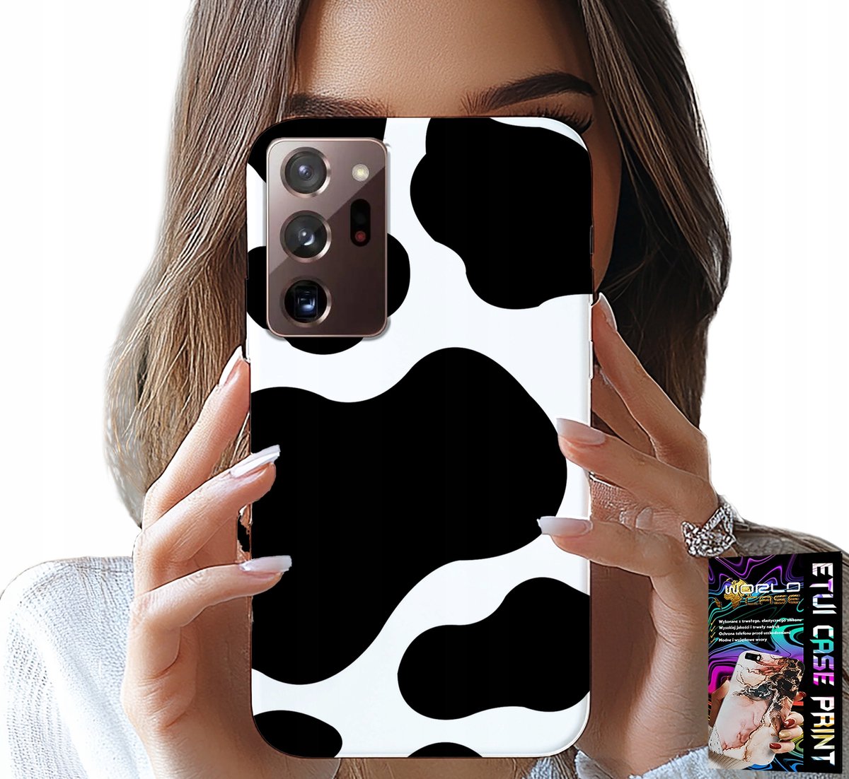 HOESJE VOOR SAMSUNG NOTE 20 ULTRA - ZWART-WIT KOELPATCHES, MODIEUZE PATRONEN
