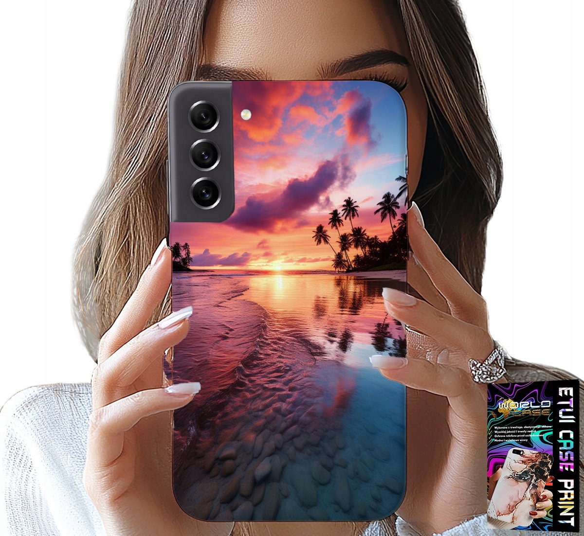 HOESJE VOOR SAMSUNG GALAXY S22 - STRANDVAKANTIE-EILAND PRACHTIG UITZICHT + GLAS