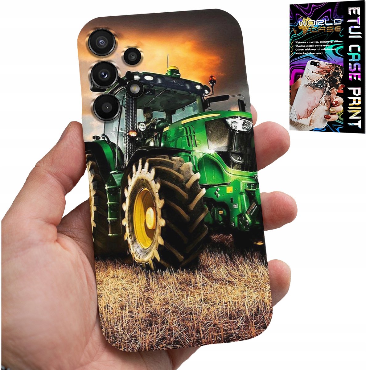 HOESJE VOOR SAMSUNG GALAXY A32 5G - TRACTOR FARM TRACTOR + GLAS