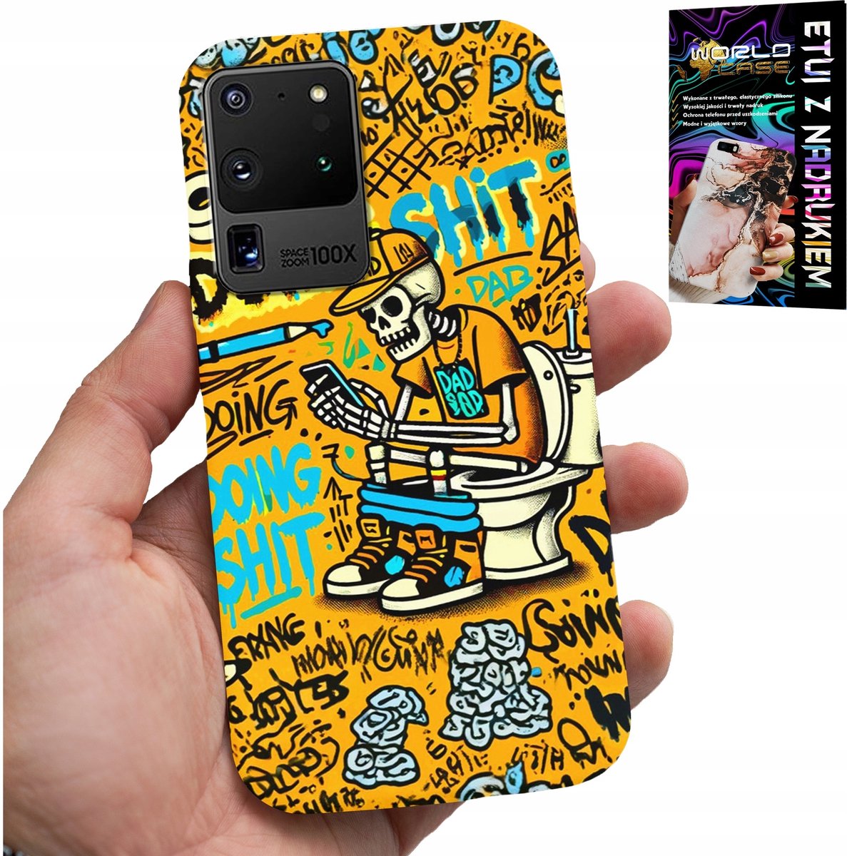 HOESJE VOOR SAMSUNG GALAXY S20 Ultra - SKELET DAT OP HET TOILET POEPT