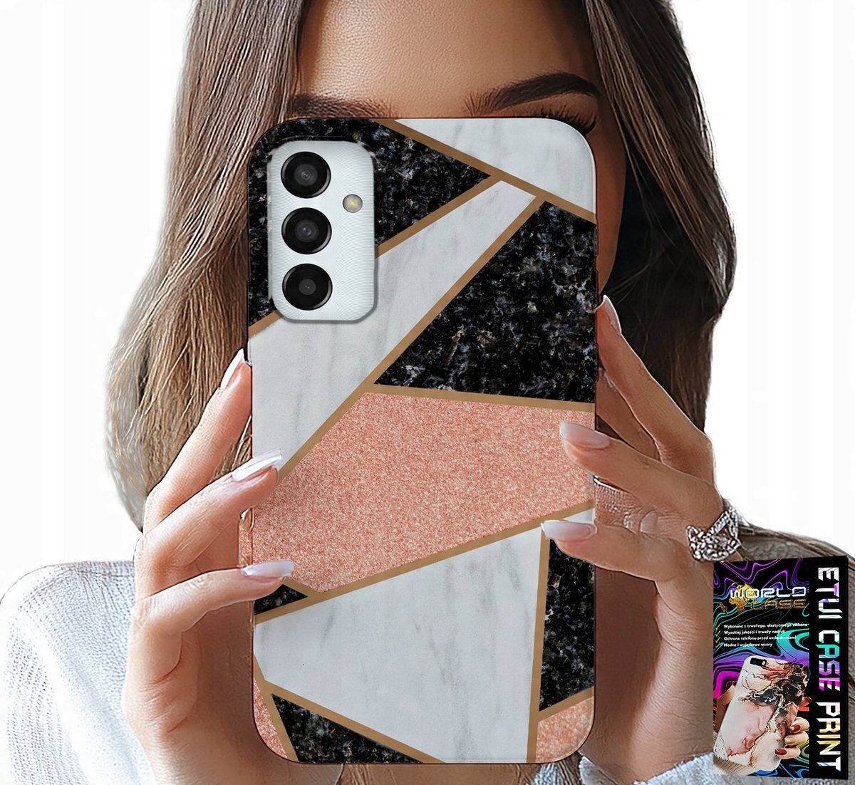 HOESJE VOOR SAMSUNG GALAXY M13 4G - ELEGANT EN MODIEUS ONTWERP HOESJE + GLAS