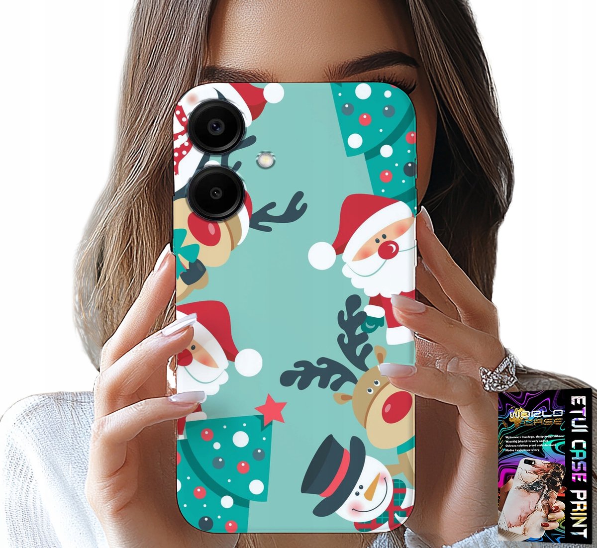HOESJE VOOR SAMSUNG GALAXY A06 5G - KERSTMAN, RENDIER, SNEEUWPOP KERSTPATRONEN