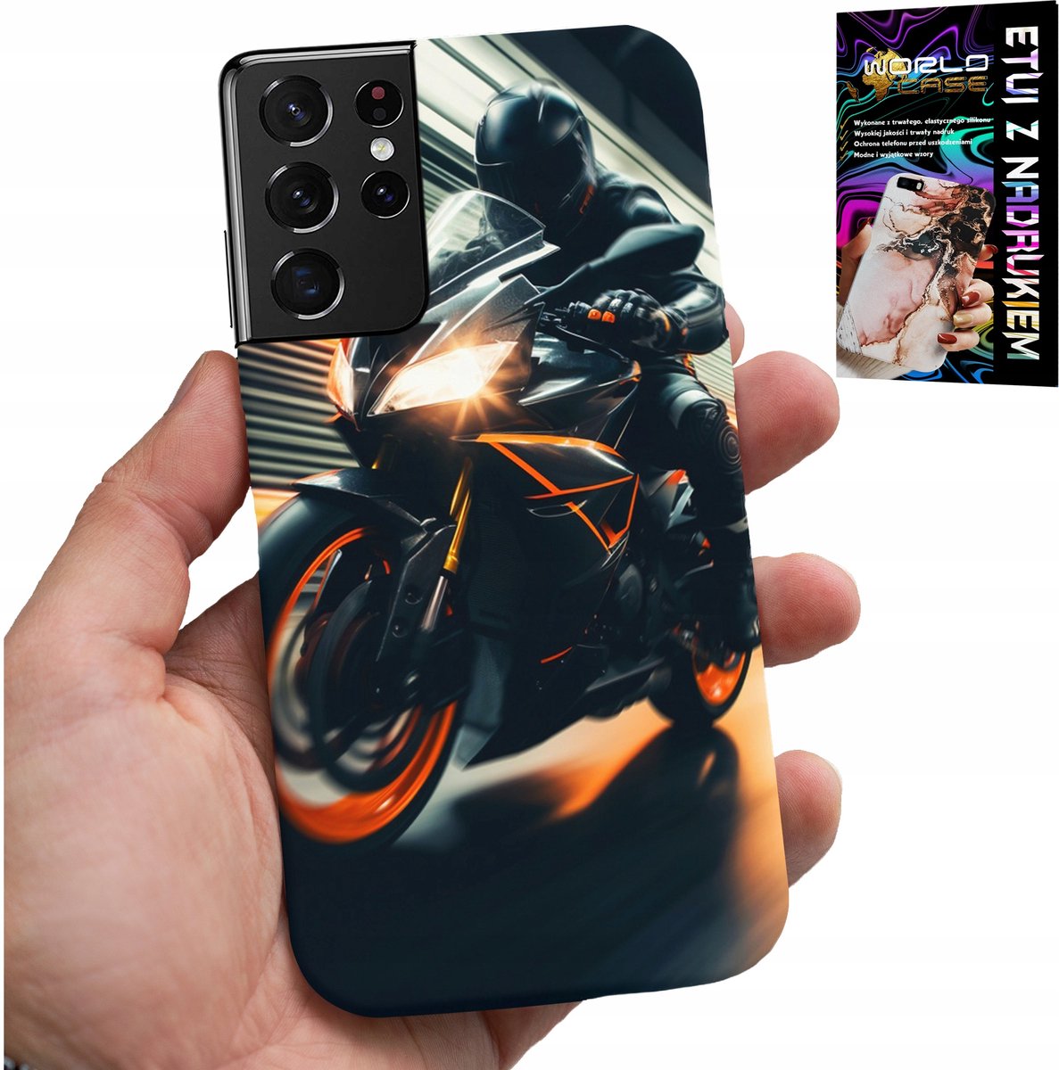 HOESJE VOOR SAMSUNG GALAXY S21 Ultra - MOTORFIETS + FOLIE