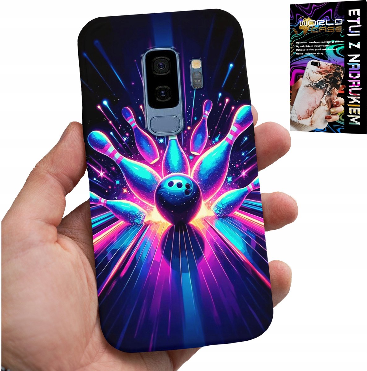 HOESJE VOOR SAMSUNG GALAXY S9 PLUS - BOWLING STRIKE COVER, ACHTERKANT