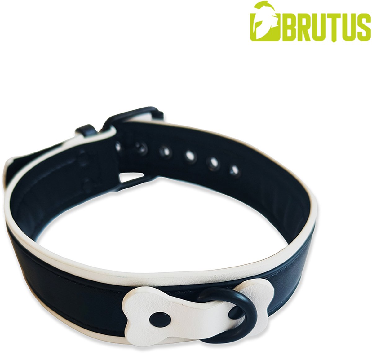 Brutus Vegan Puppy Collar - Zwart/Wit
