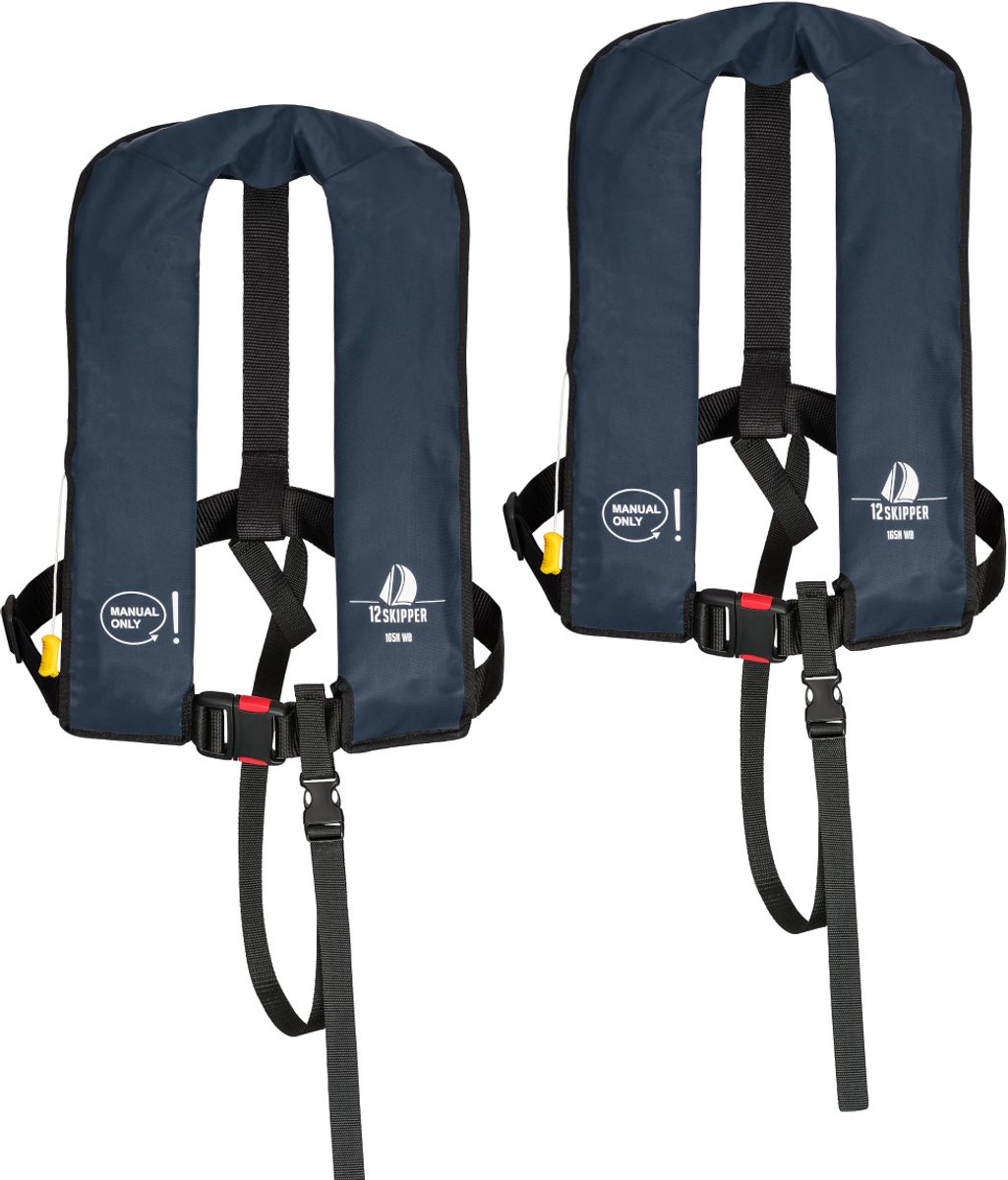 Set van 2: 12skipper handmatige reddingsvest 165N ISO, navy