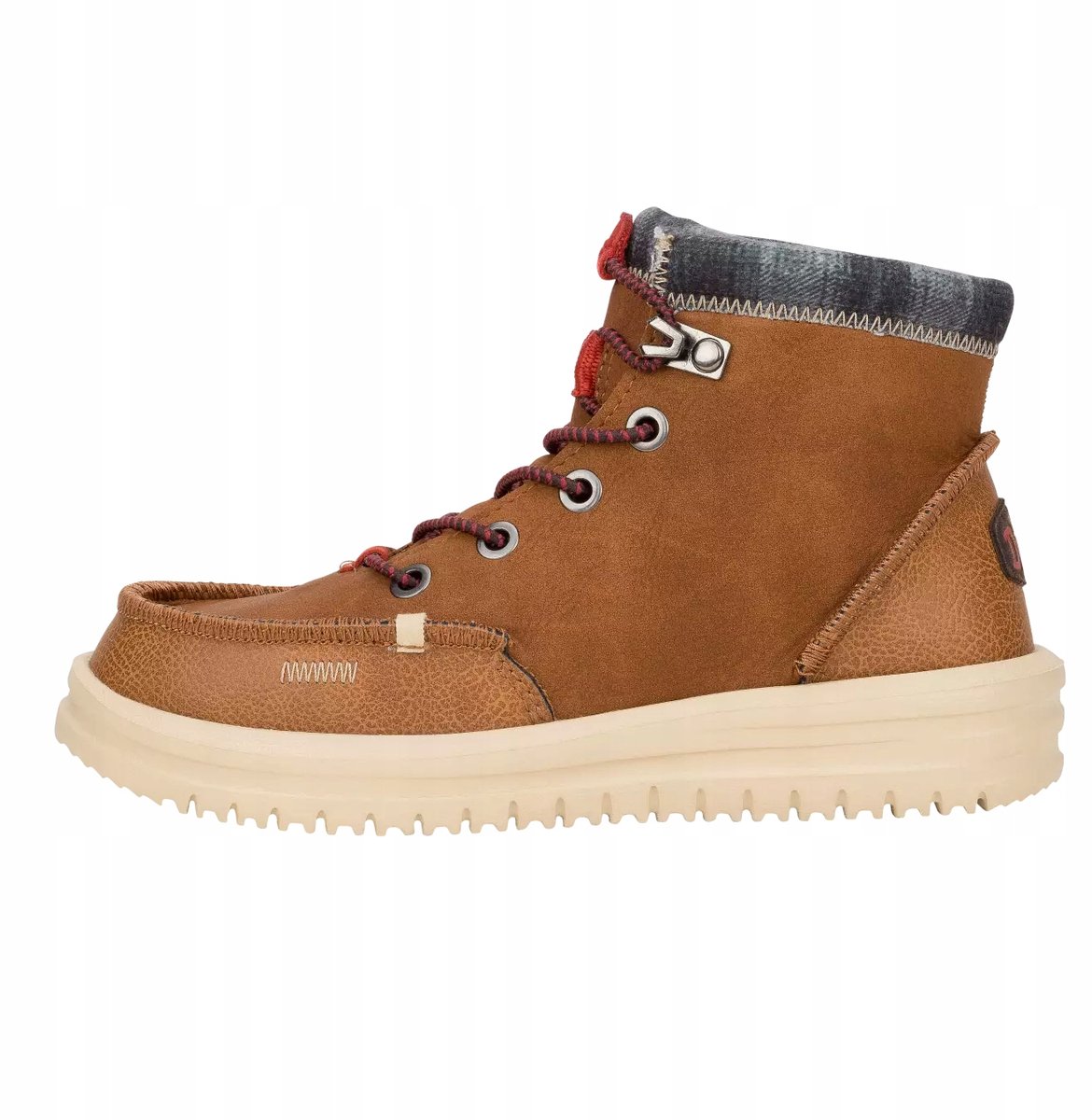 Hey Dude Bradley Y Classic Kinderschoenen Cognac Easy-On Leren Bovenkant Bruin