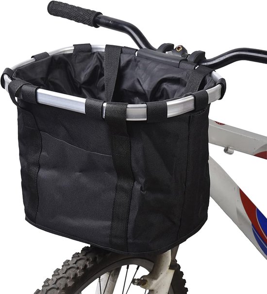 Opvouwbare Fietsmand - Hondenmand fiets voorop - Fietsmand voor Hond - Hondenmand fiets - Fietsmand - fietstas hond -Huisdiermand - hondenmand fiets - fietstas stuur -Fietsstuurmand - afneembaar - voor mountainbiken, picknicken en winkelen - Zwart van Merkloos — afbeelding 3