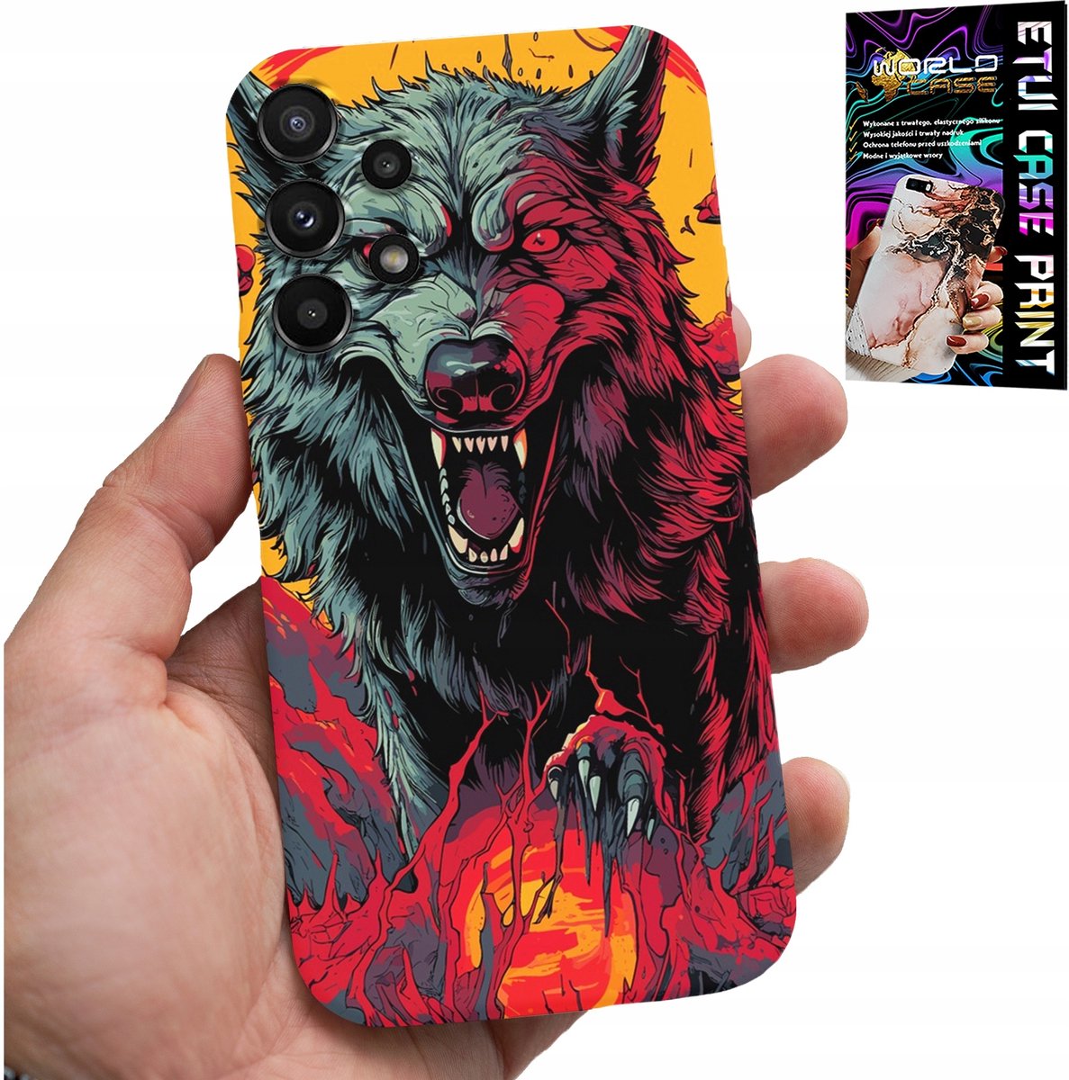 HOESJE VOOR SAMSUNG GALAXY A13 4G - WOLF WOLVES PACK SUPER PATRONEN HOESJE + GLAS