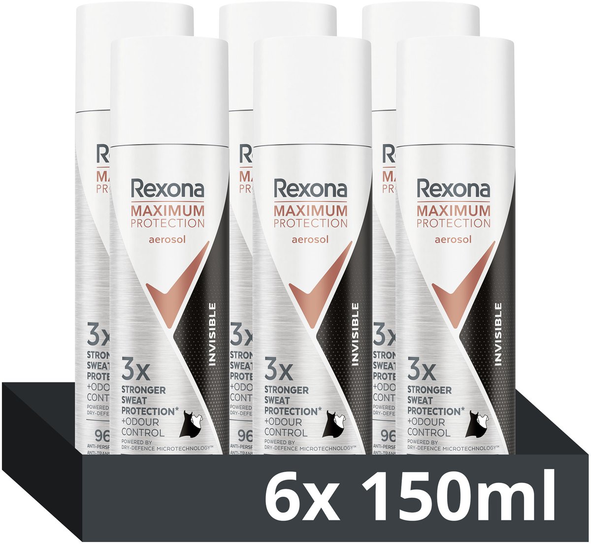 Rexona - Anti-Transpirant Spray - Women Maximum Protection - 6 x 150 ml - Voordeelverpakking