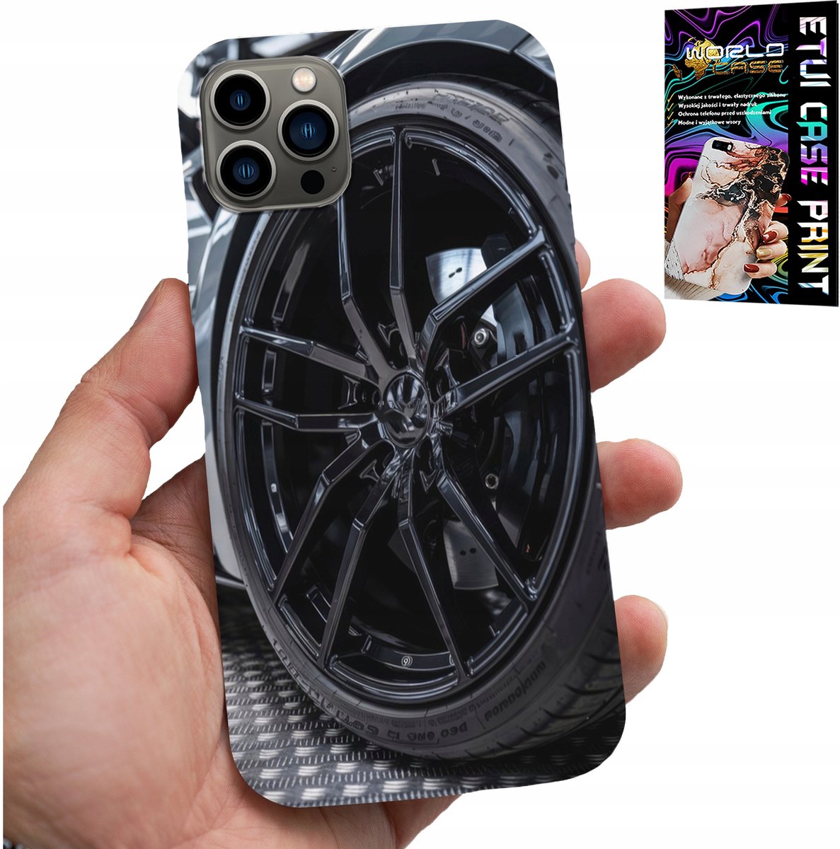 iPhone 11 Pro hoesje - Rim Sports Cars auto ventilator + glas