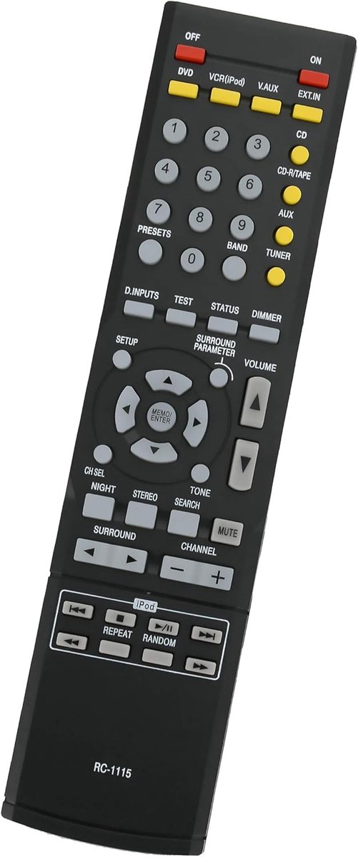 Universele Afstandsbediening - Receiver Bediening - Home Cinema - Ergonomisch Ontwerp - 18 cm Lengte - Zwart