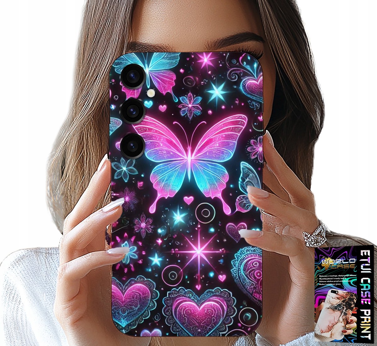 HOESJE VOOR SAMSUNG GALAXY S25 PLUS - KLEURRIJK VLINDER-HARTMODEL