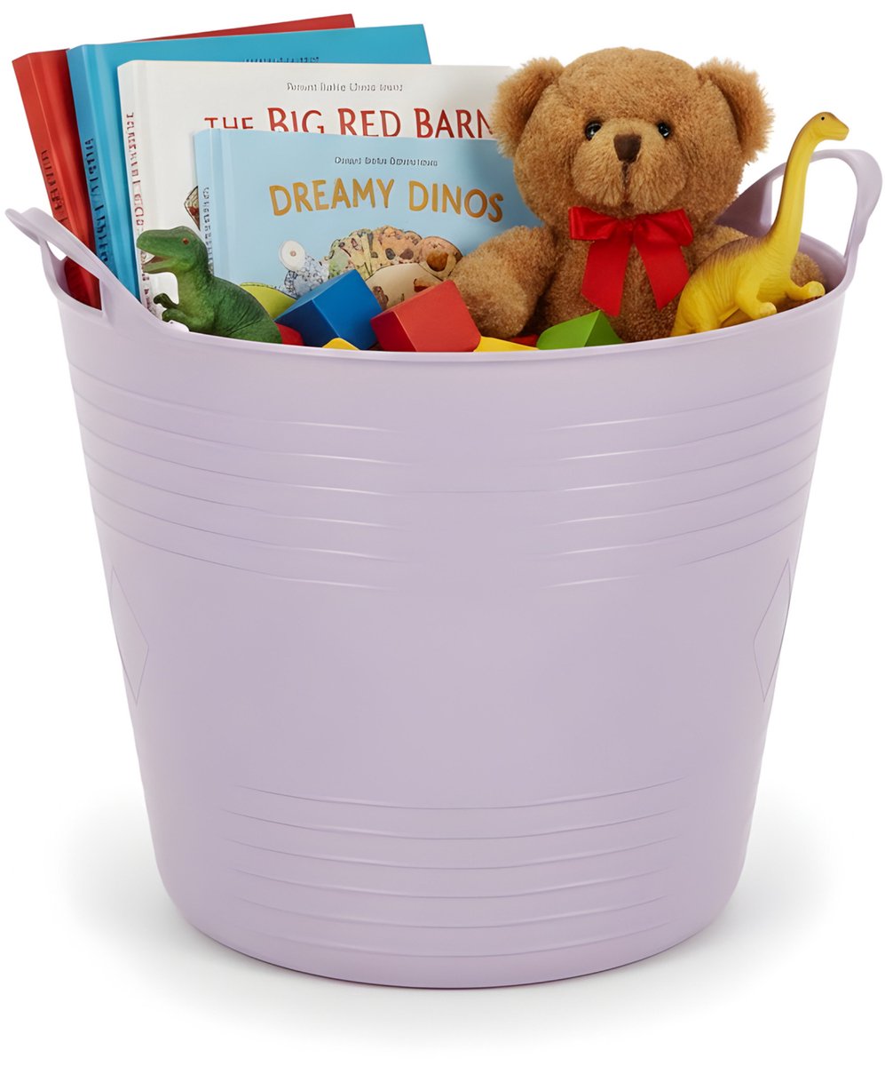 Storage solutions speelgoedmand - lila paars - 27 l - kunststof - 42 x 35 cm - opbergmand