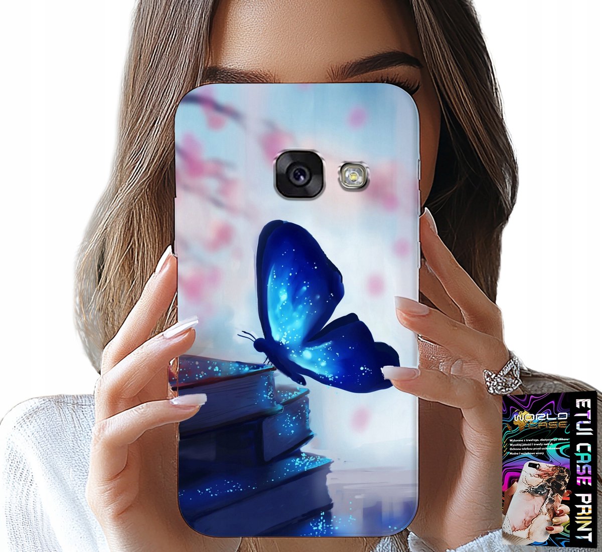 Hoesje voor Samsung A5 2017 - Blauwe vlinder, vlinder, damespatroon