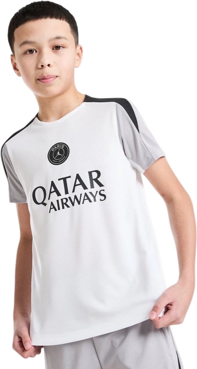 Nike PSG Strike Trainingsshirt 25/26 - Wit/Grijs/Zwart - Maat XL (158-170) - Kids