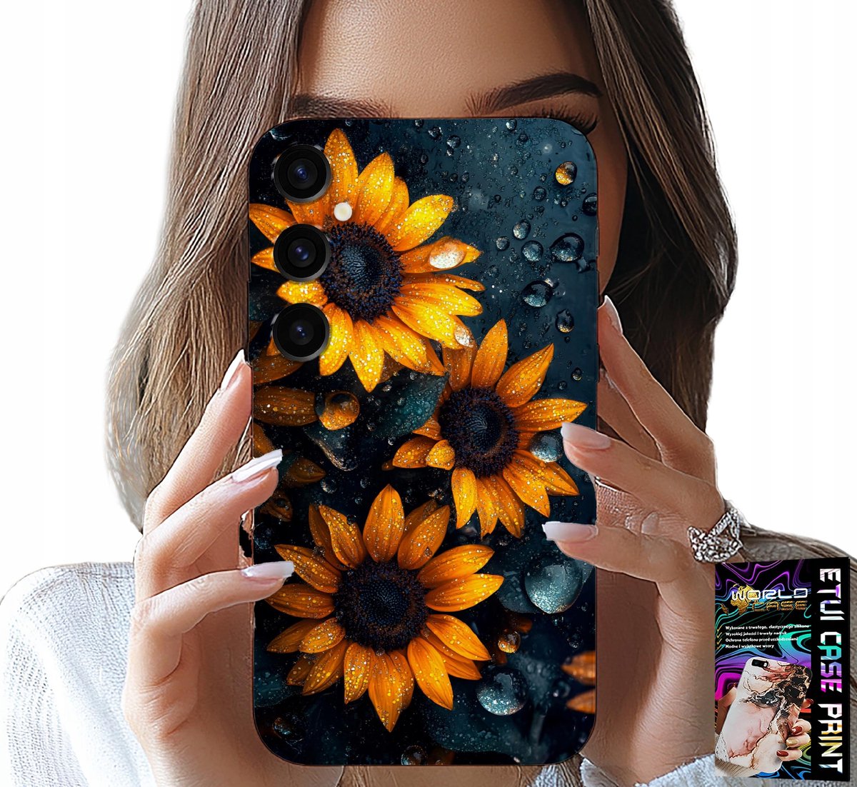 HOESJE VOOR SAMSUNG GALAXY A04S - ZONNEBLOEMEN, BLOEMENPATROON