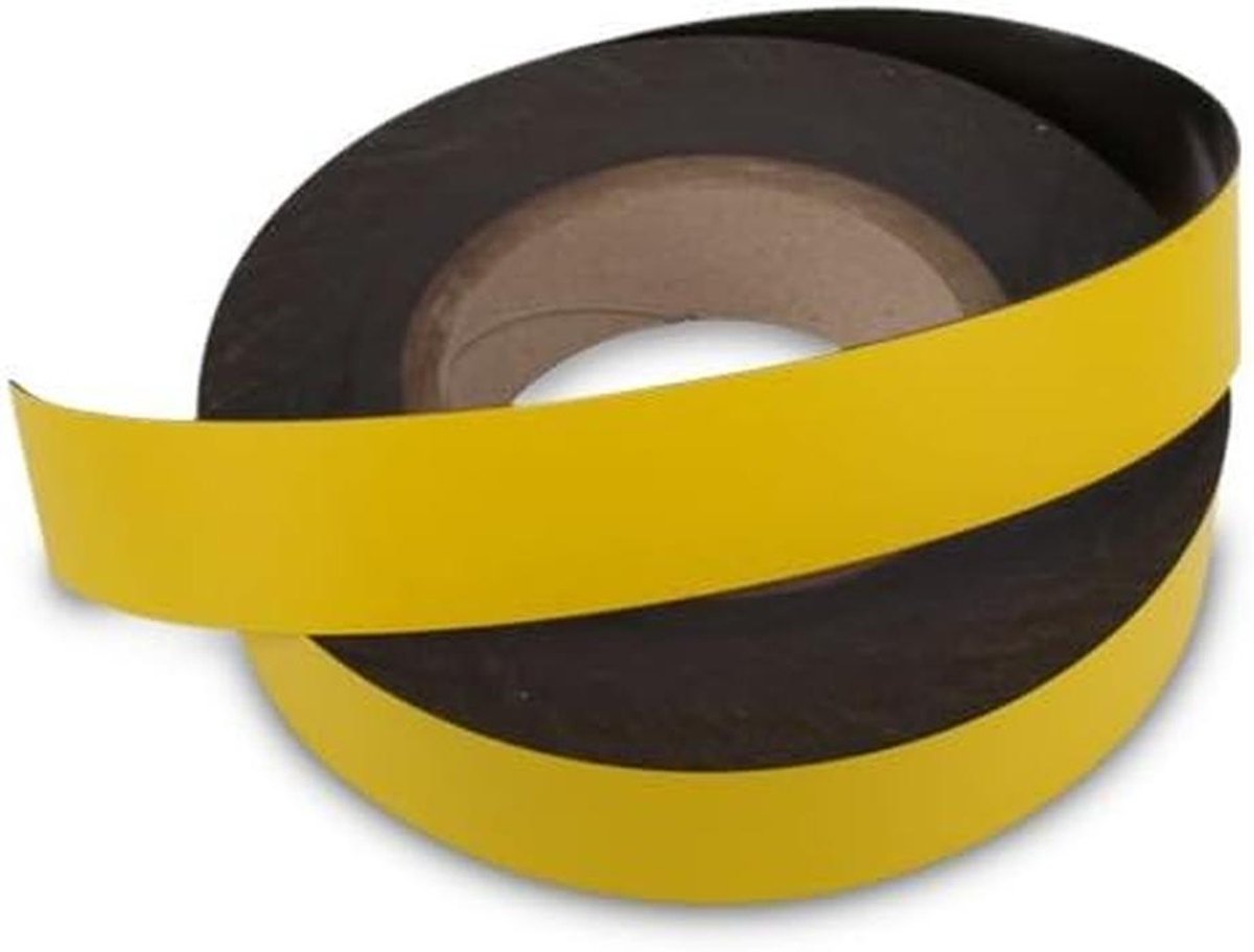 Magnetische Tape - Flexibele Strips - Labels Maken - Knipbaar Met Schaar - 50 mm Breed - Geel