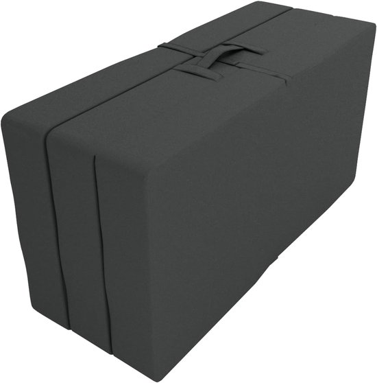 Vouwmatras 3-Delig - Gastmatras Slaapmat - Kamperen Logeren - Waterdicht Ademend - 160 x 195 x 15 cm - Antraciet van Merkloos — afbeelding 5