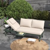 vidaXL Tuinbank - Verstelbare rugleuning - Zwart - 107x62.5x109 cm - Poly rattan