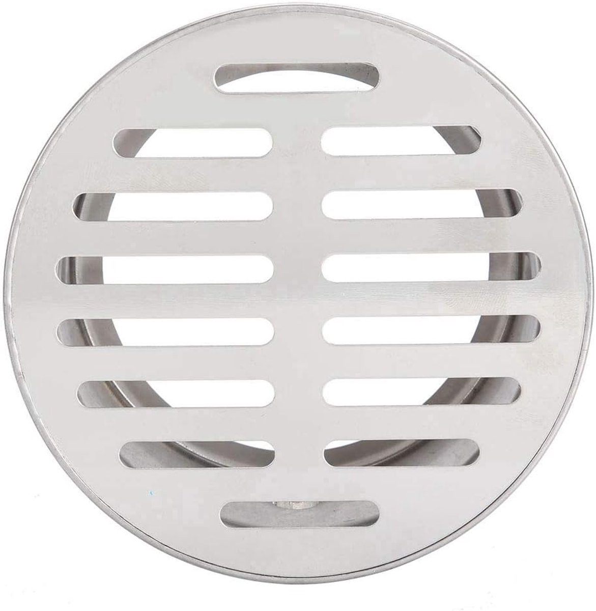 Afvoerputje RVS - Vloerzeef Filter - Buiten Afvoeren - Antiblokkerend Ontwerp - 110mm Platte Mond - Zilverkleurig