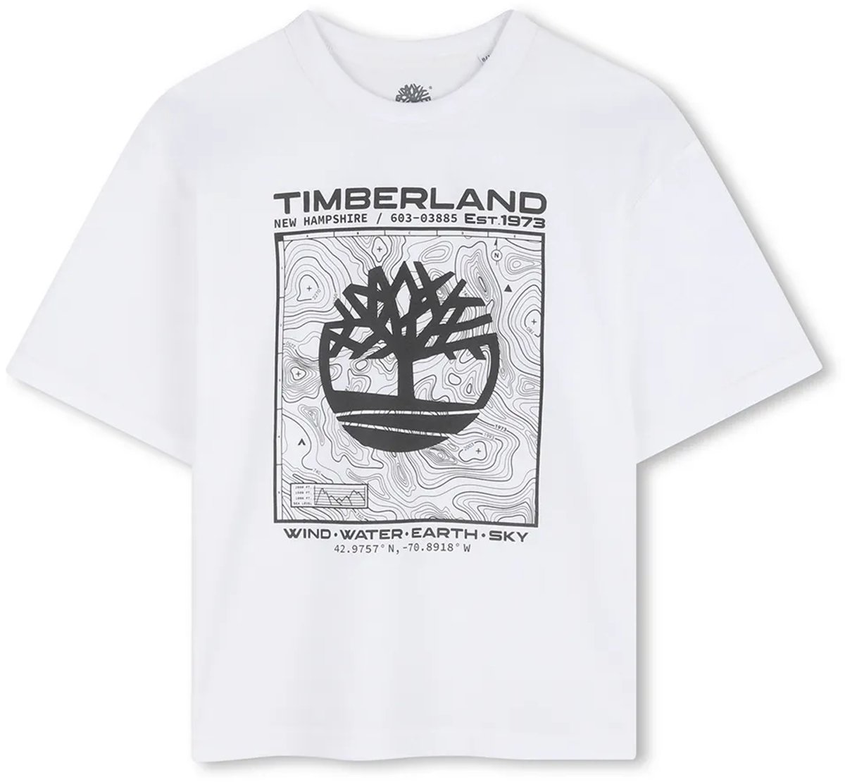Timberland T60794 T-shirt Met Korte Mouwen 12 Years Jongen Wit