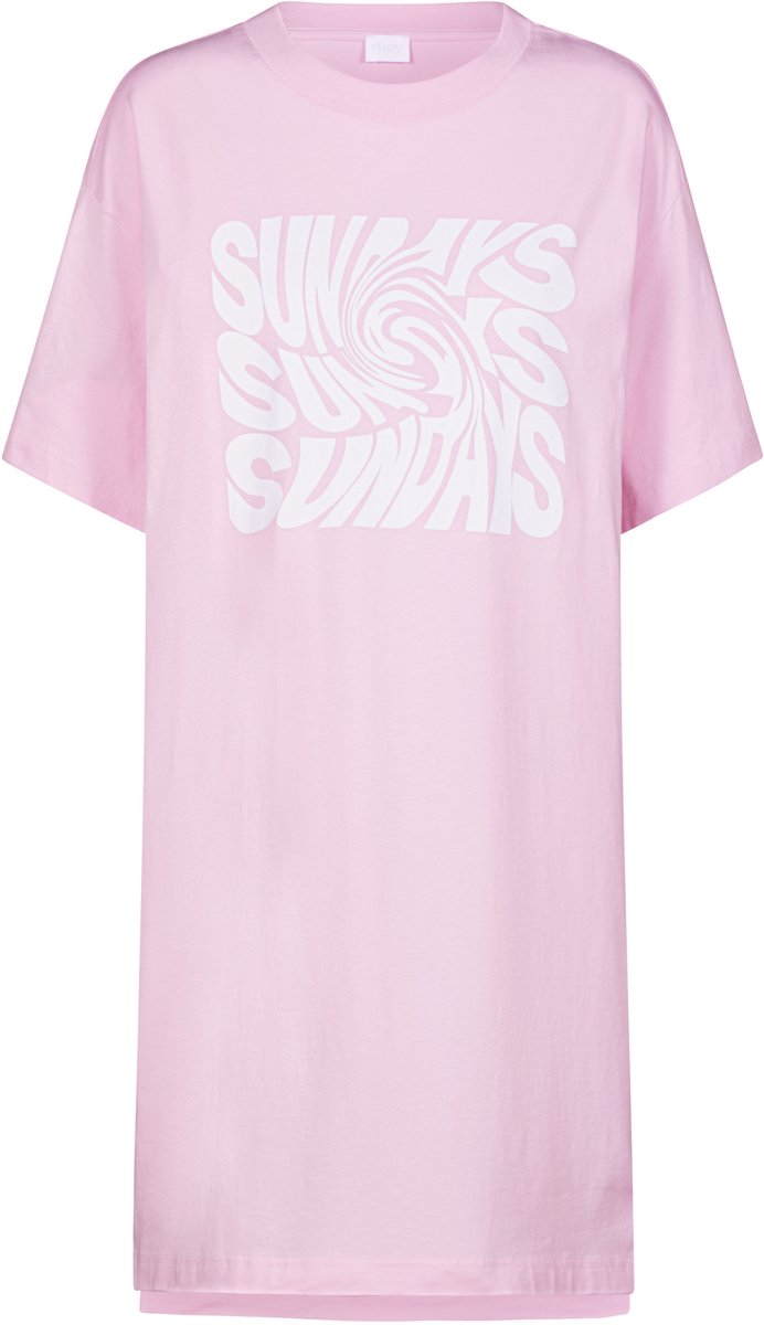 Mey Damen Nachthemd Korte Mouw Serie Solid Love Soft Pink