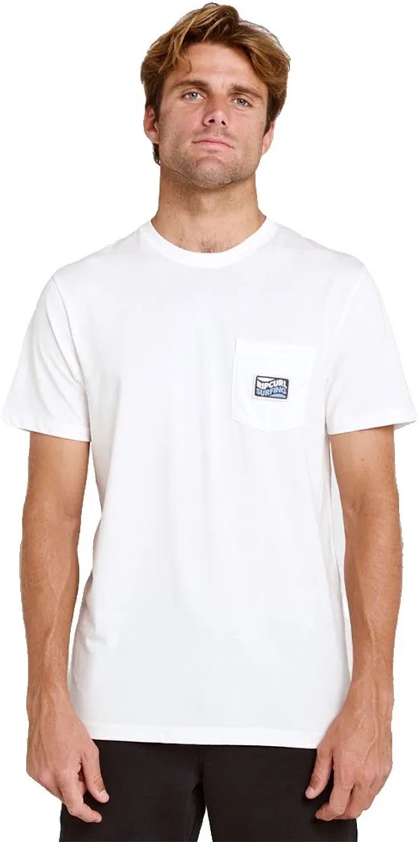 Rip Curl Streamline Pocket Badge T-shirt Met Korte Mouwen S Man Bone