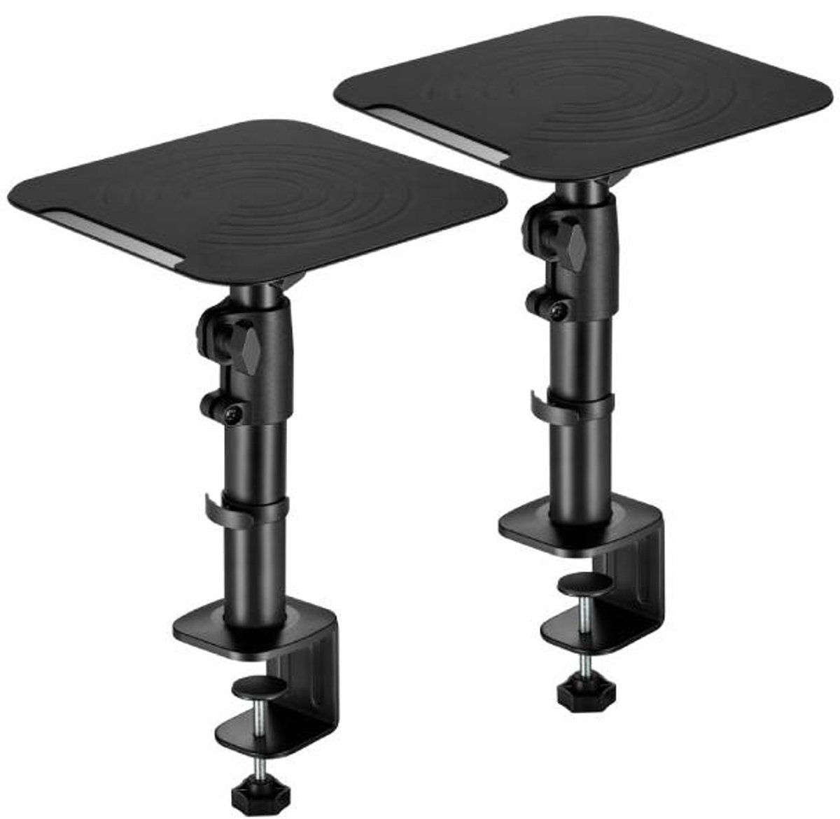 Universele Luidspreker Beugels - Set van 2 - Klemmontage - Verstelbaar - Tot 15kg - Zwart