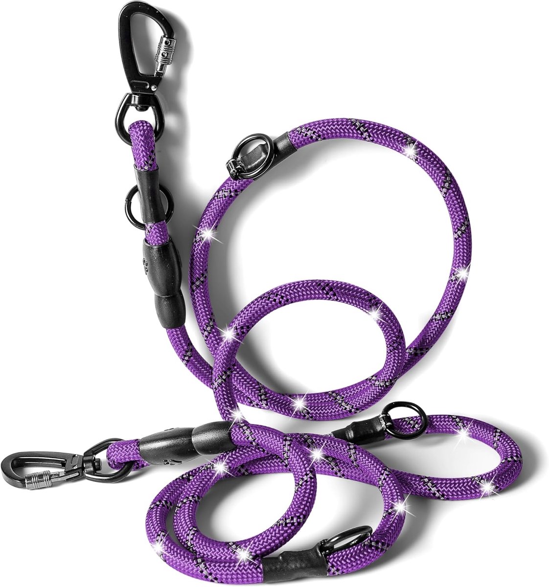Verstelbare Hondenriem - Trainingslijn Lijn - Dagelijks Gebruik - 4-voudig Verstelbaar - 200cm 15kg - Lila