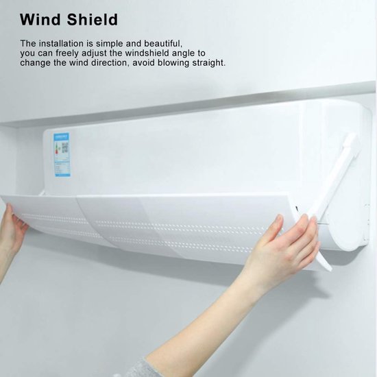 Luchtdeflector Airco - Windscherm Verstelbaar - Comfortabel Binnenklimaat - Kaartsleuf Ontwerp - 106 cm Uitschuifbaar - Wit — afbeelding 3