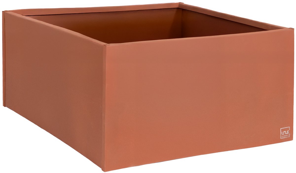 UNUS® Plantenbak Bloembak Bloempot vierkant 80x80x40 cm roestlook